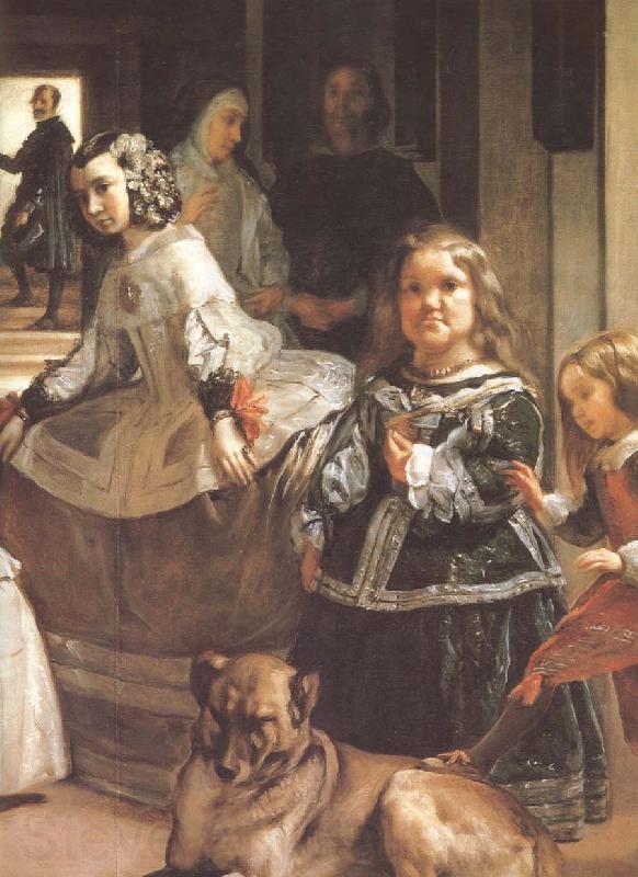 VELAZQUEZ, Diego Rodriguez de Silva y Detail of Palace handmaiden